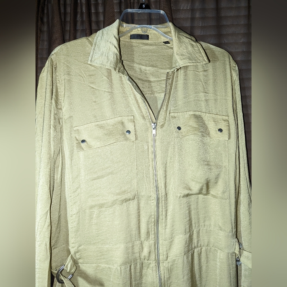 ATM Green Jumpsuit Silk Medium